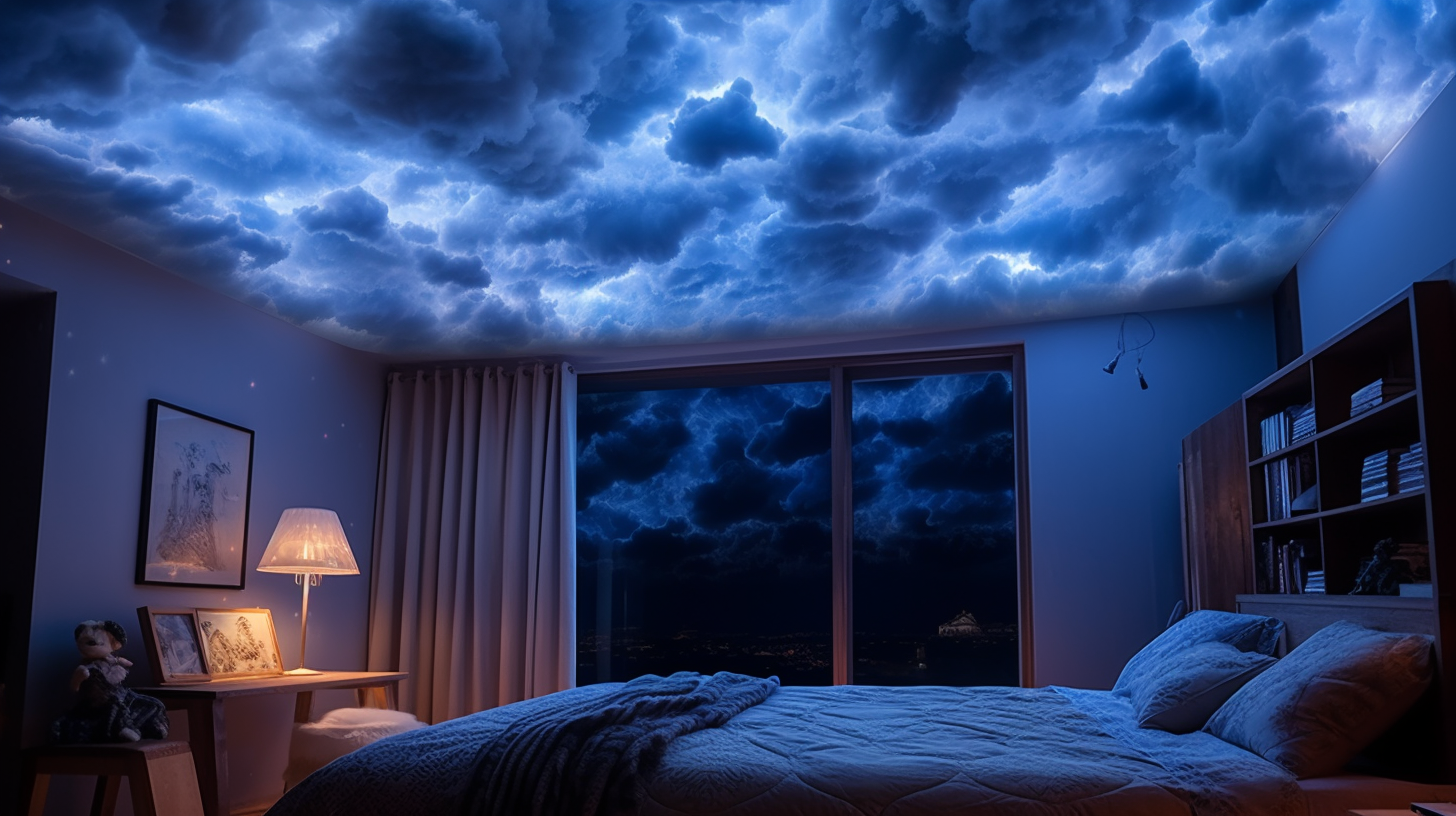 Faire un plafond de nuage LED dans une chambre d'ado - Déconome