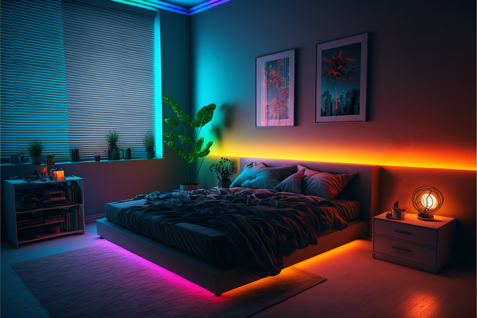 Installer un ruban LED dans sa chambre ! Dressing, lit et tête de lit