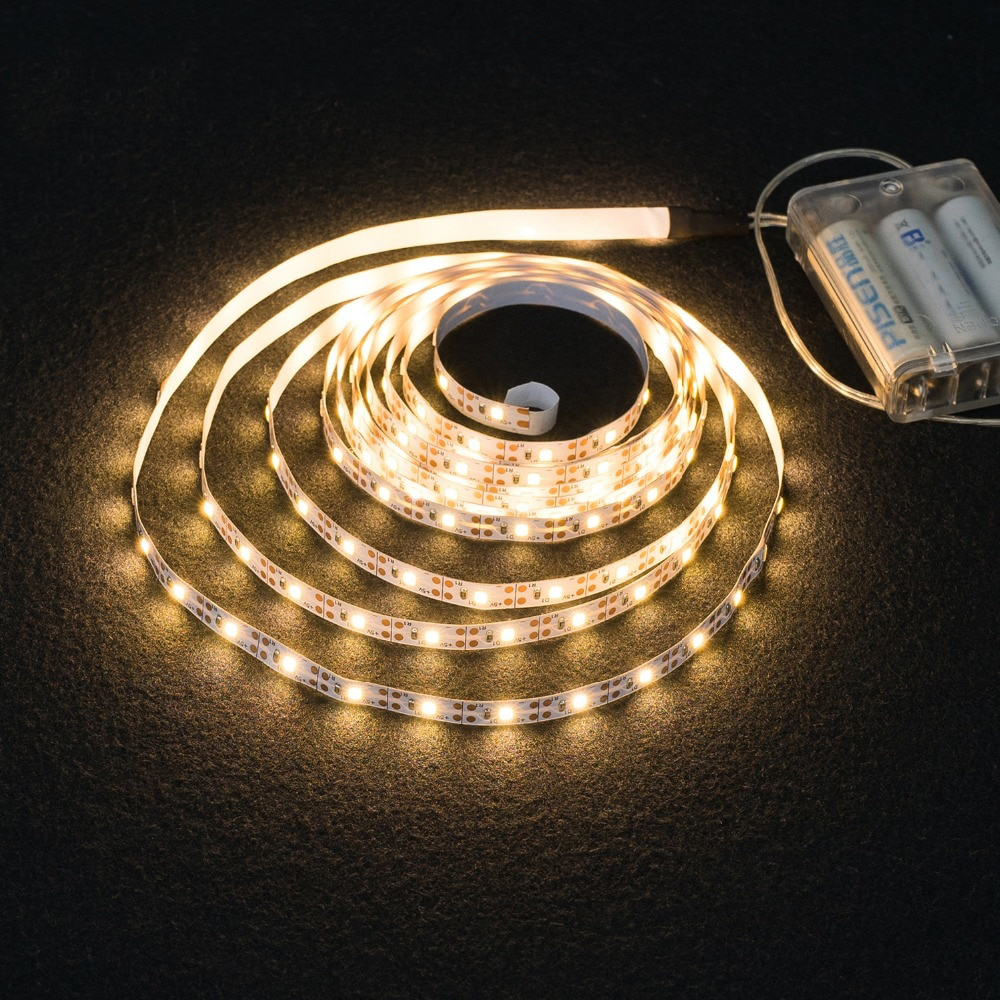 Ruban LED Alimenté par pile - 5M 150 LED Bandes LED à piles, LEDs