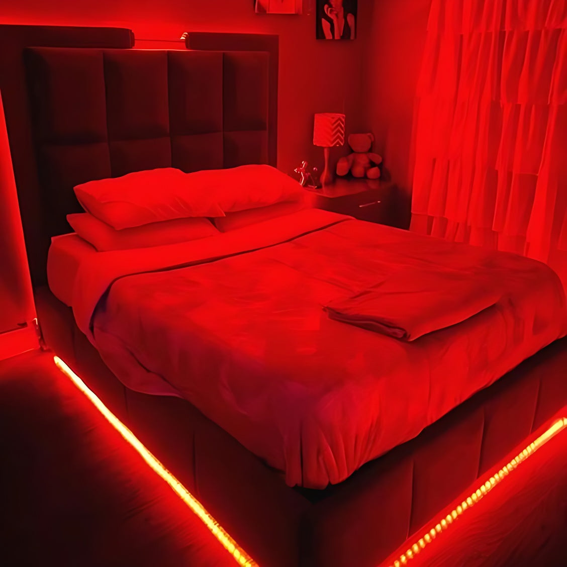 chambre avec led rouge