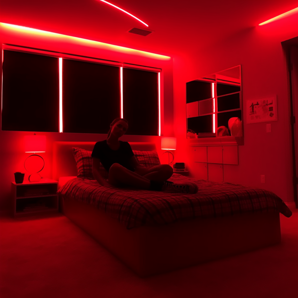 led rouge chambre